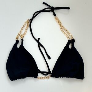 Single bikini top from Ardene with golden chains size s and adjustable